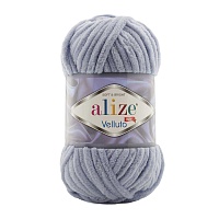 Пряжа Alize "Velluto" (0,5кг) цв.087 угольно-серый