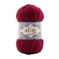 Пряжа Alize "Velluto" (0,5кг) цв.107 вишня