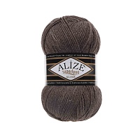 Пряжа Alize "Super Lana Klasik" (0,5кг) цв.240 св.коричневый меланж
